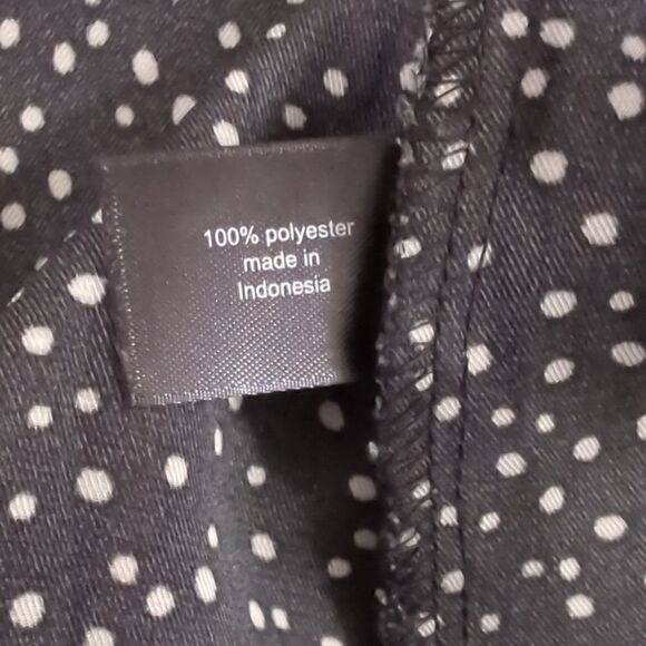 Lane Bryant Black and White Cold Shoulder Blouse - Picture 7 of 7